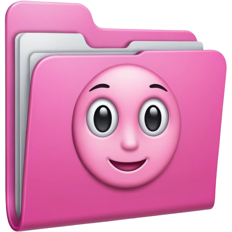 simple pink folder emoji