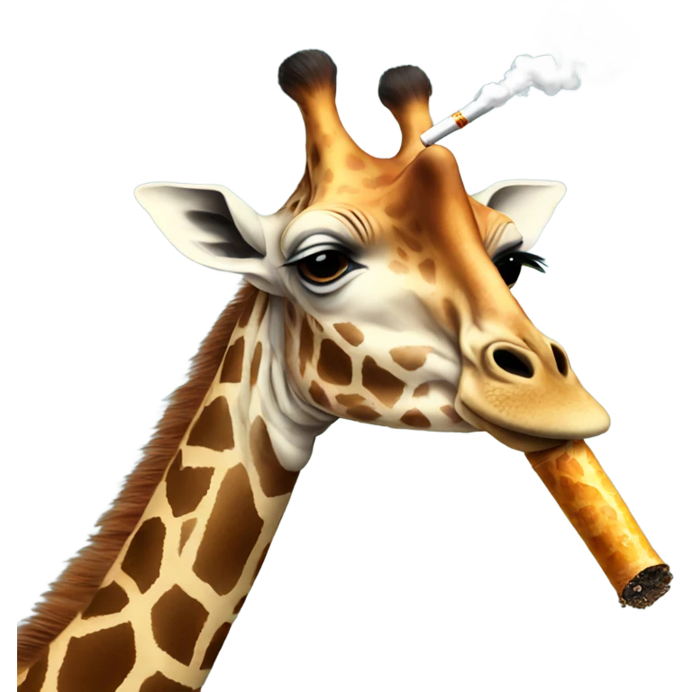 giraffe smoking  emoji