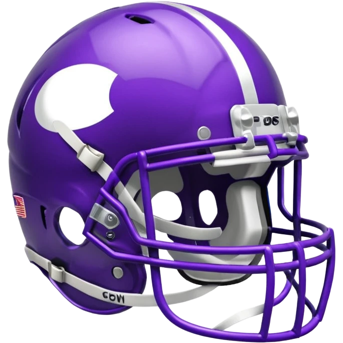 College football player helmet in perple color emoji