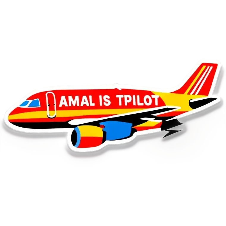 Plane saying ammal is the best pilot emoji