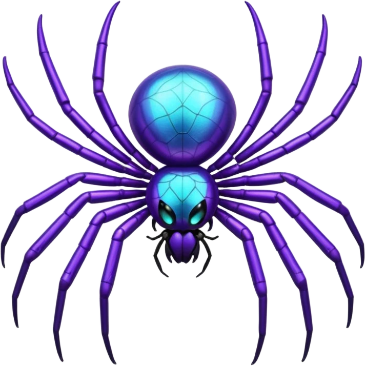 glitter purple and cian spider emoji