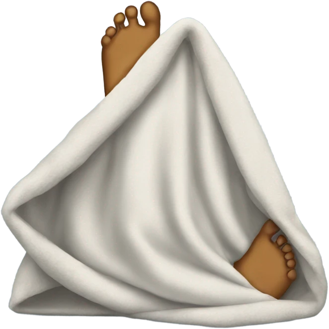 Foot under blanket  emoji