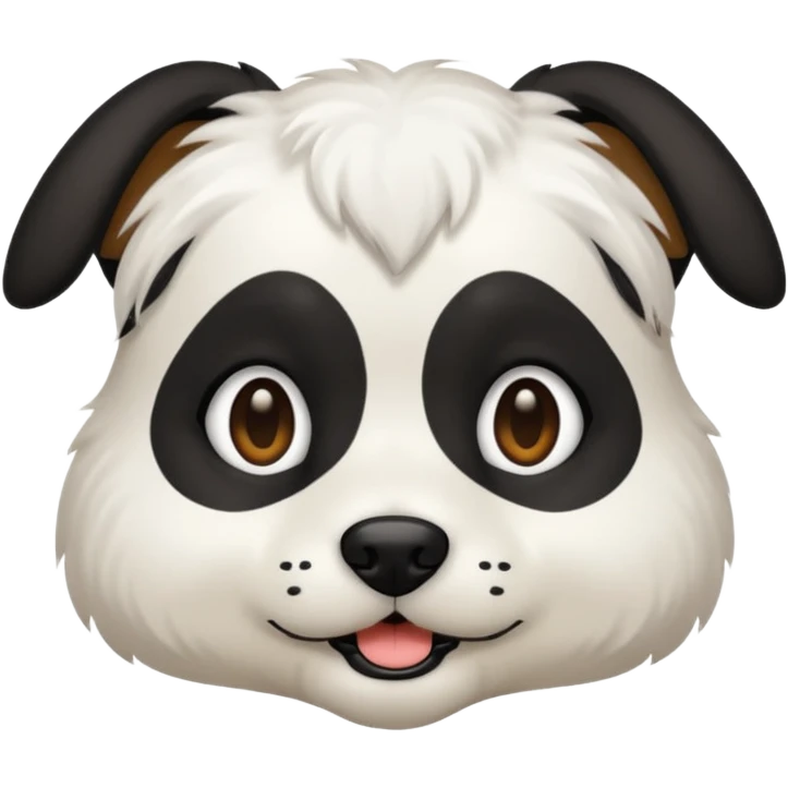 dog white with black face and shor hair emoji