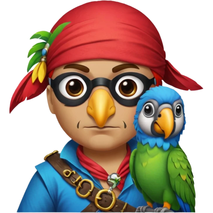 pirate and parrot emoji