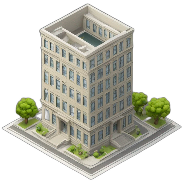 building model isometric new york emoji