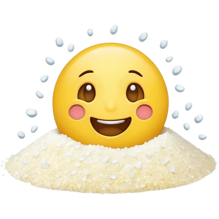 Excited emoji with a pile of salt  emoji