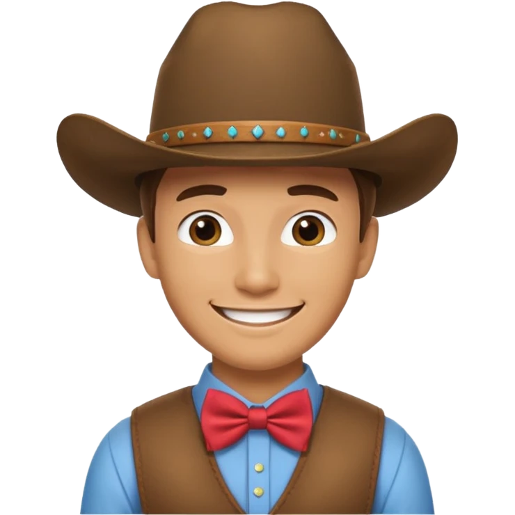 cowboy with bow tie emoji