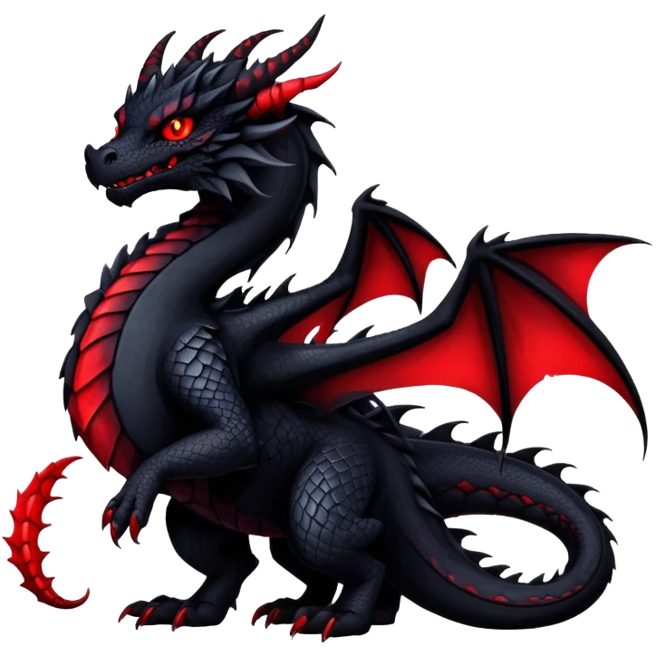 Gothic Badass Edgy Dark Mysterious Mystical Dragon-Beast-Fursona emoji