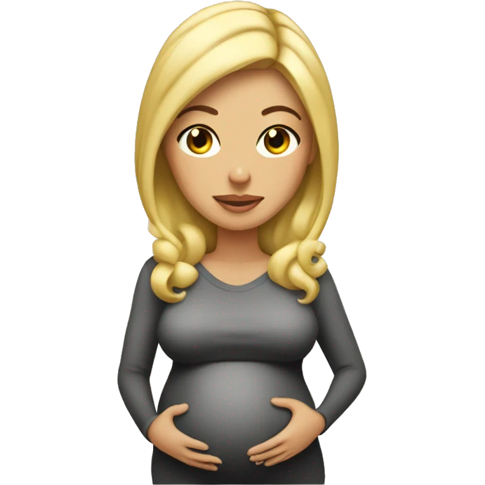 Pregnant blond Ximena emoji