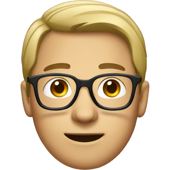 Guy with glasses  emoji