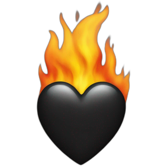 black heart on fire emoji