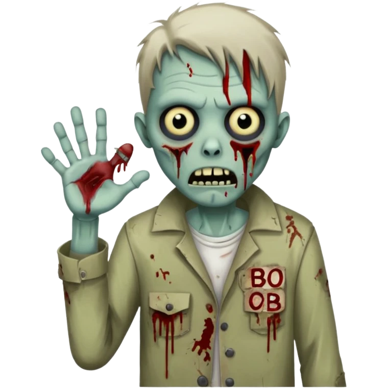 zombie with "CBO" sign emoji