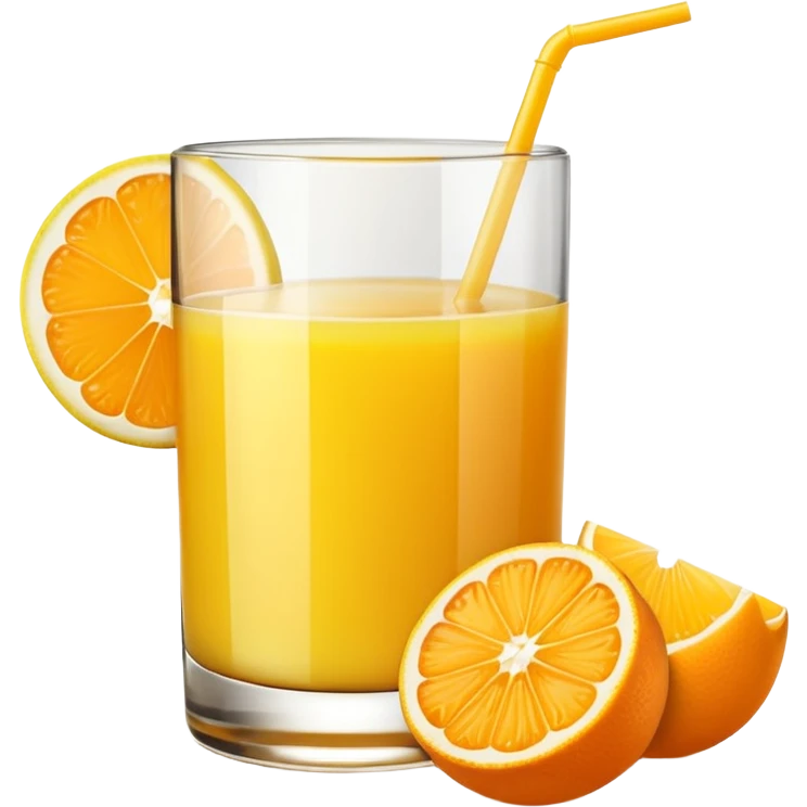 glass of orange juice with lemon on side  emoji