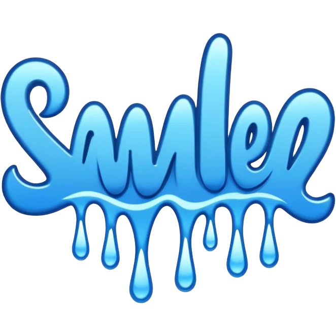 the word wavy in a blue graffiti font emoji