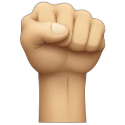 closed fist with index and thumb open emoji