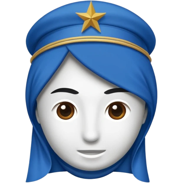 DOĞU TÜRKİSTAN BAYRAĞI (İNSANSIZ) AY VE YILDIZ MAVİ BAYRAK emoji