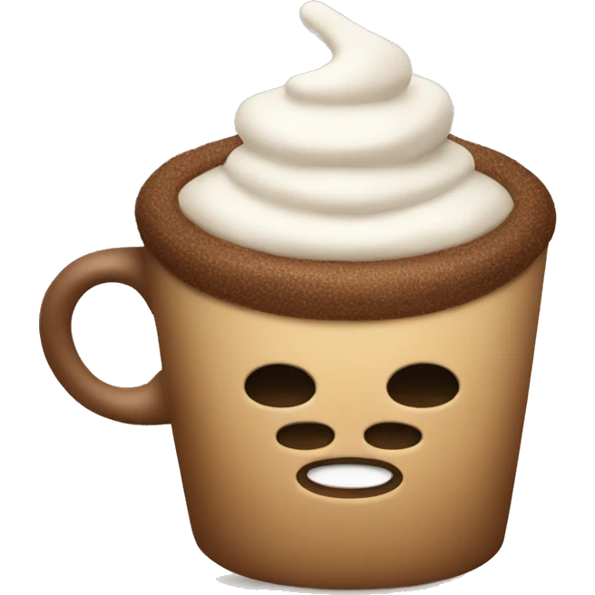 Coffee in a cozy Christmas cup emoji