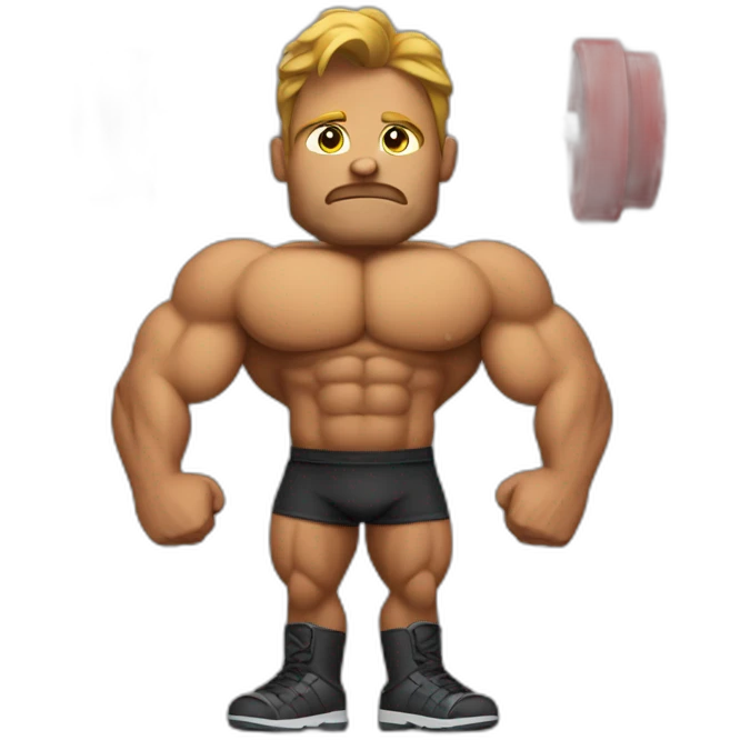 ambiguous bodybuilder emoji