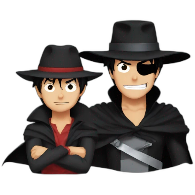 Luffy and Zorro emoji