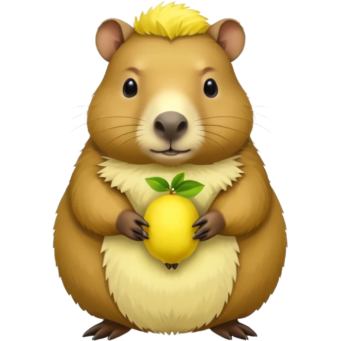 a capybara with a lemon body emoji