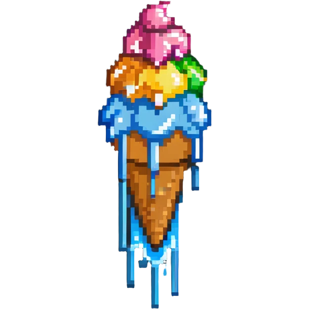ice cream cone dripping emoji