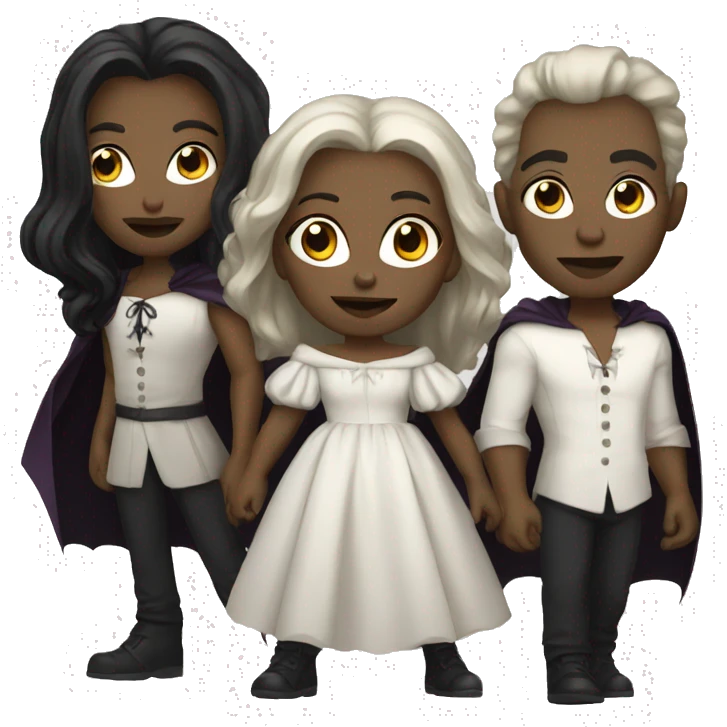 white mean vampire family emoji