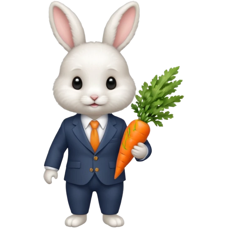 baby bunny in suit emoji