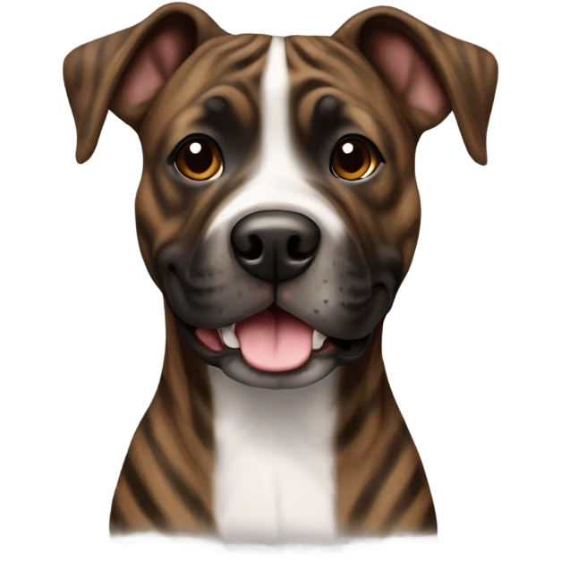 happy brindle Staffordshire (with no white) emoji