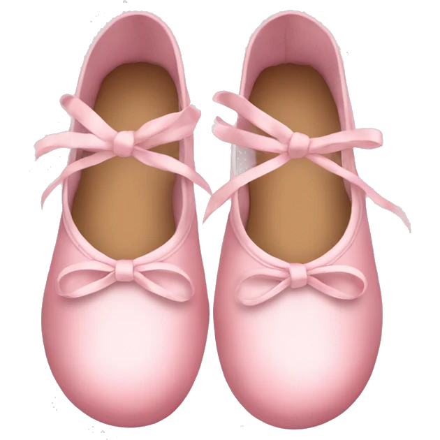 soft pink ballerina shoes emoji