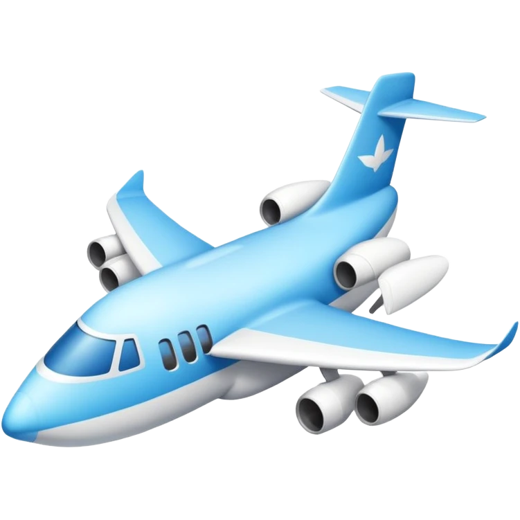 goose shaped like an airplane, airplane with goose features emoji