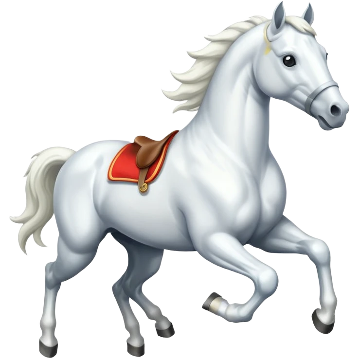 Racing white horse emoji
