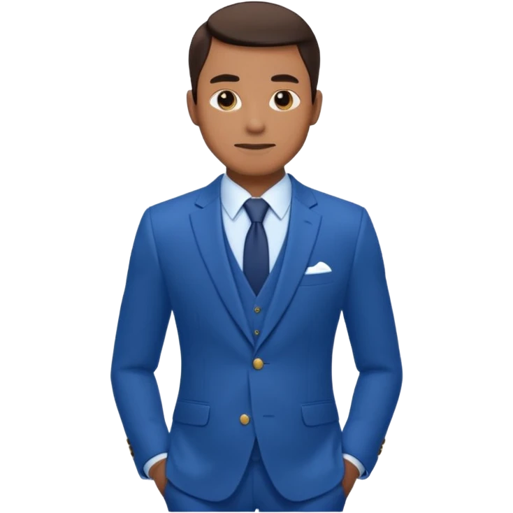 a man with blue suit emoji