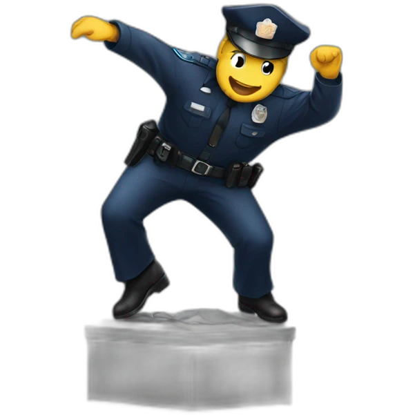 police dancing on a grave emoji