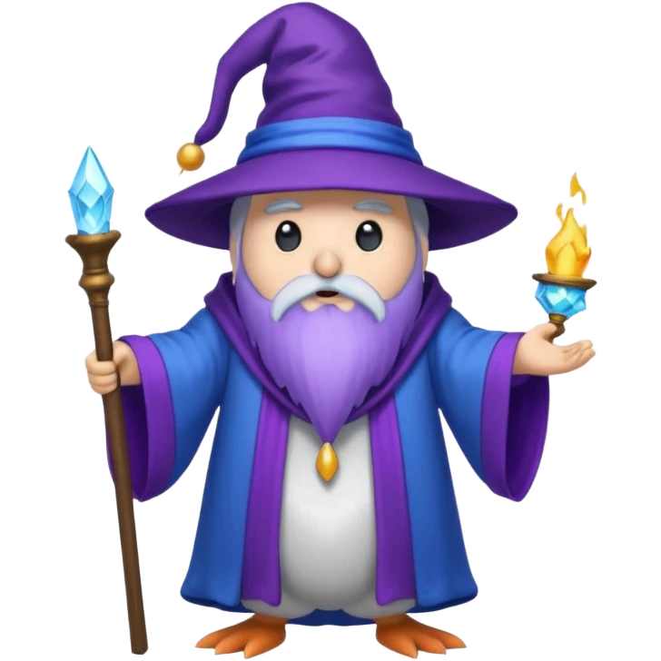 Penguin Wizard emoji