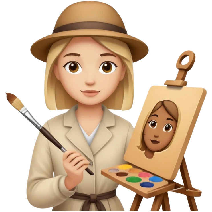 artist painting at easel emoji