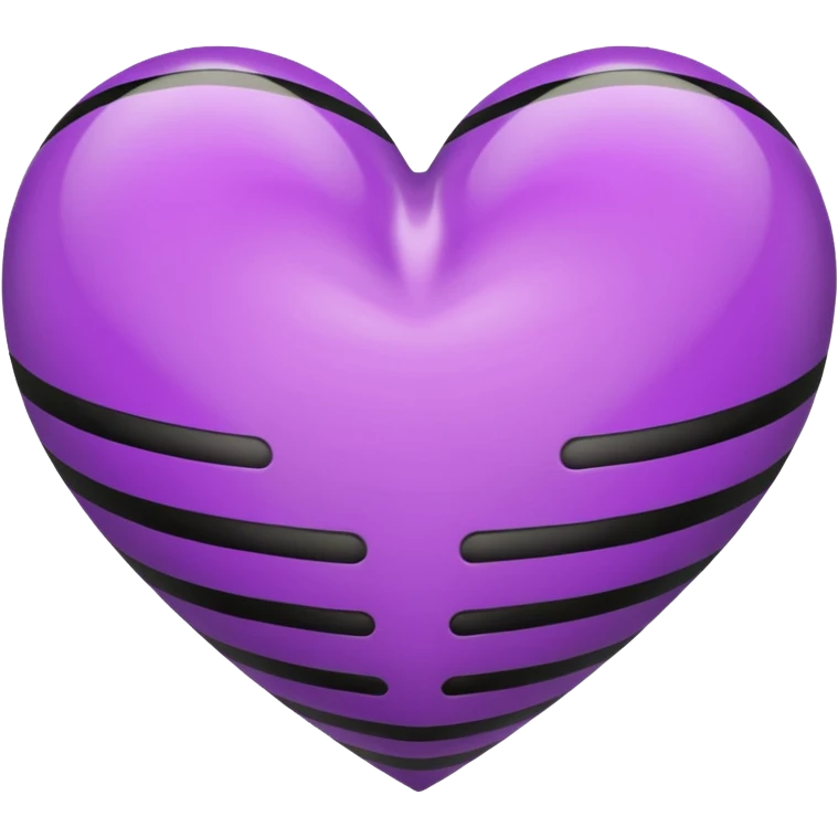 heart with black and purple stripes emoji