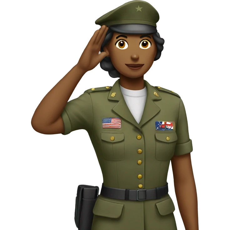 solider saluting woman emoji