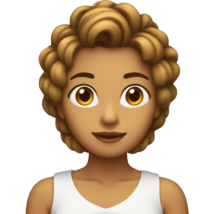 Chica con pelo castaño  emoji