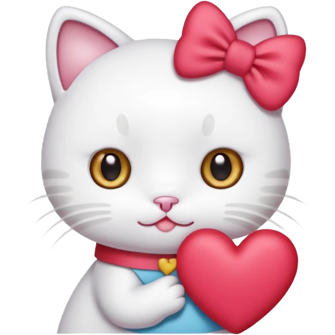 hello kitty heart emoji