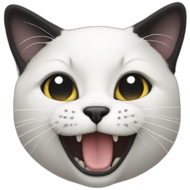 White black cat emoji