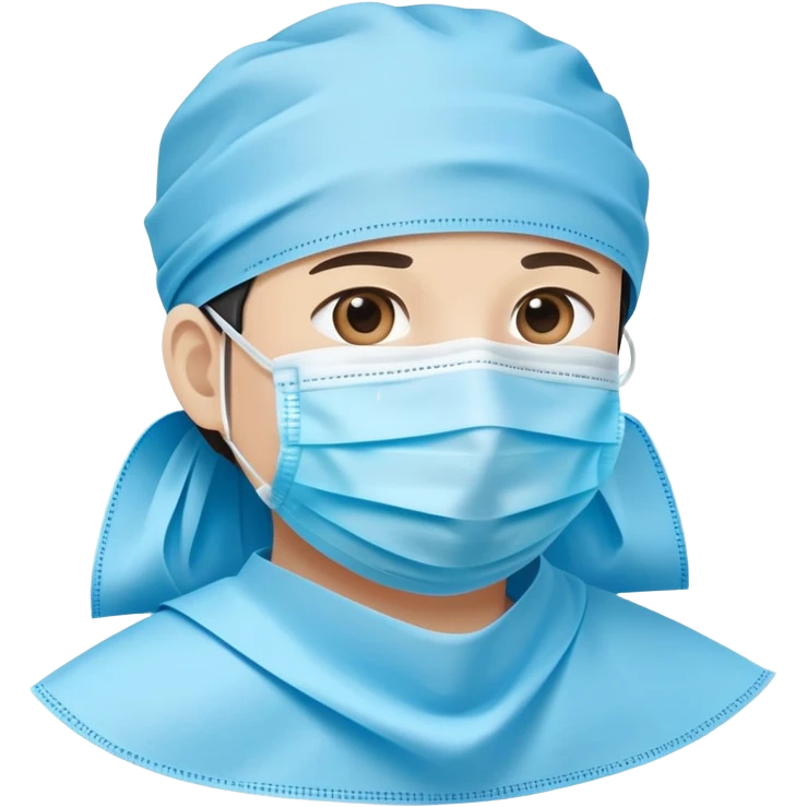 isolated blue surgical mask, covid protective mask, no person emoji