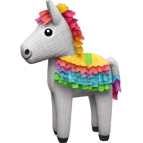 PIÑATA TRADICIONAL EN FORMA DE BURRO EXPULSANDO DULCES emoji