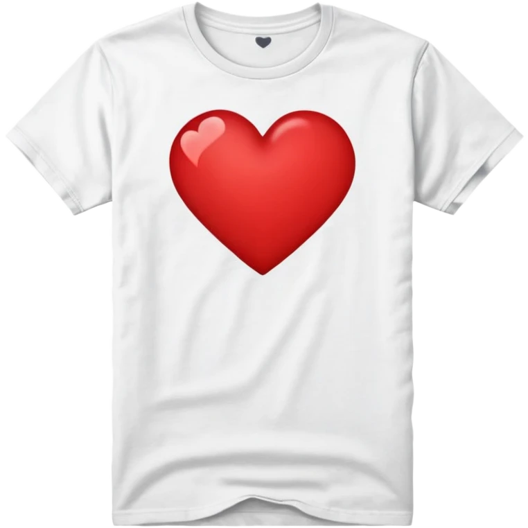 graphic tee shirt with a heart design emoji