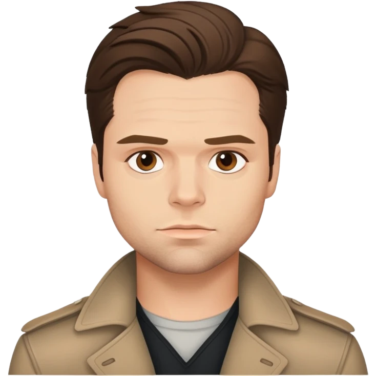 face of Sebastian Stan, neutral expression emoji
