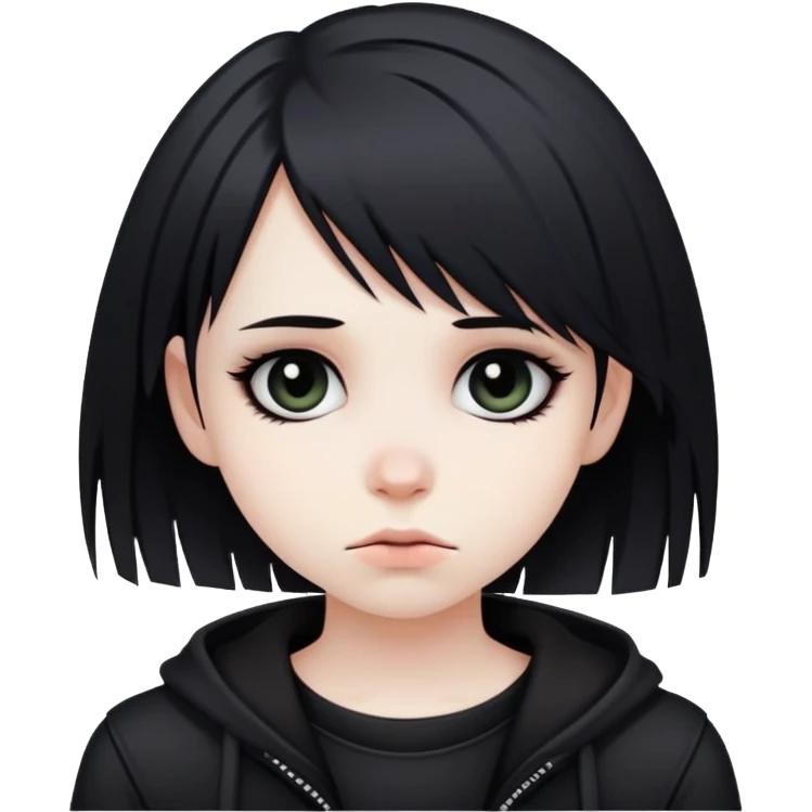 Naked shy emo alt girl emoji