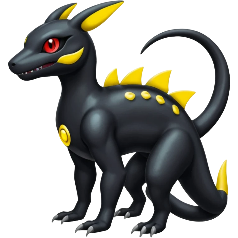 Shiny Dusknoir-Salandit-Umbreon-Fakémon-hybrid-creature (full body)  emoji