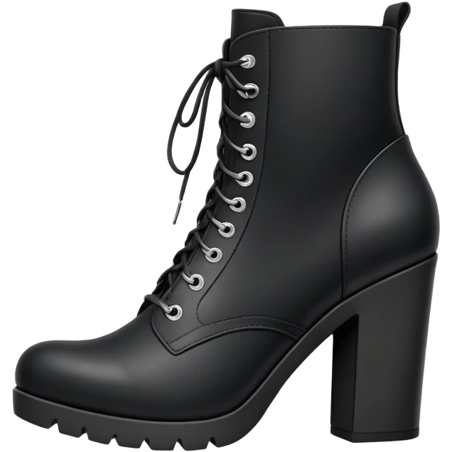 Chunky black ankle booties  emoji