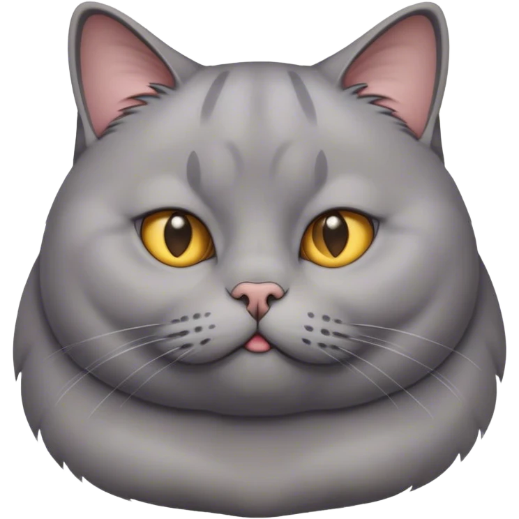 fat gray cat emoji