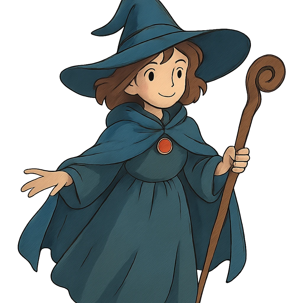 ghibli style волшебница emoji