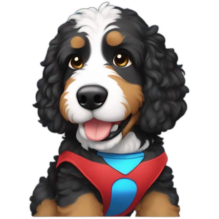 bernedoodle super hero emoji
